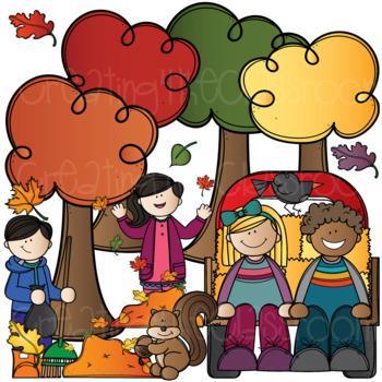 fall clip are with cartoon students