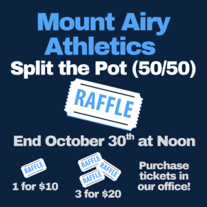 50/50 raffle event ends October 30th at noon