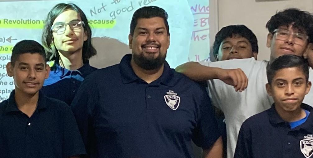 Jose with students