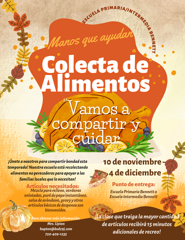 Helping Hands: Food Driver flyer in Spanish