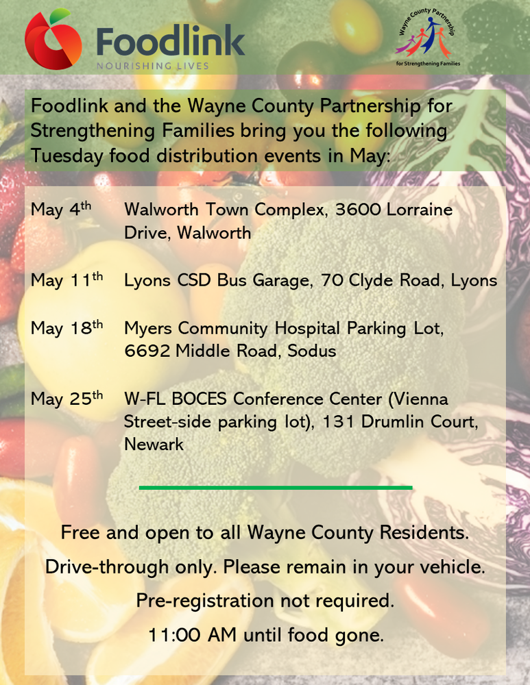 Wayne County Food Distribution for May