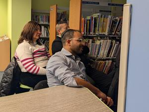 Parents listening at the event