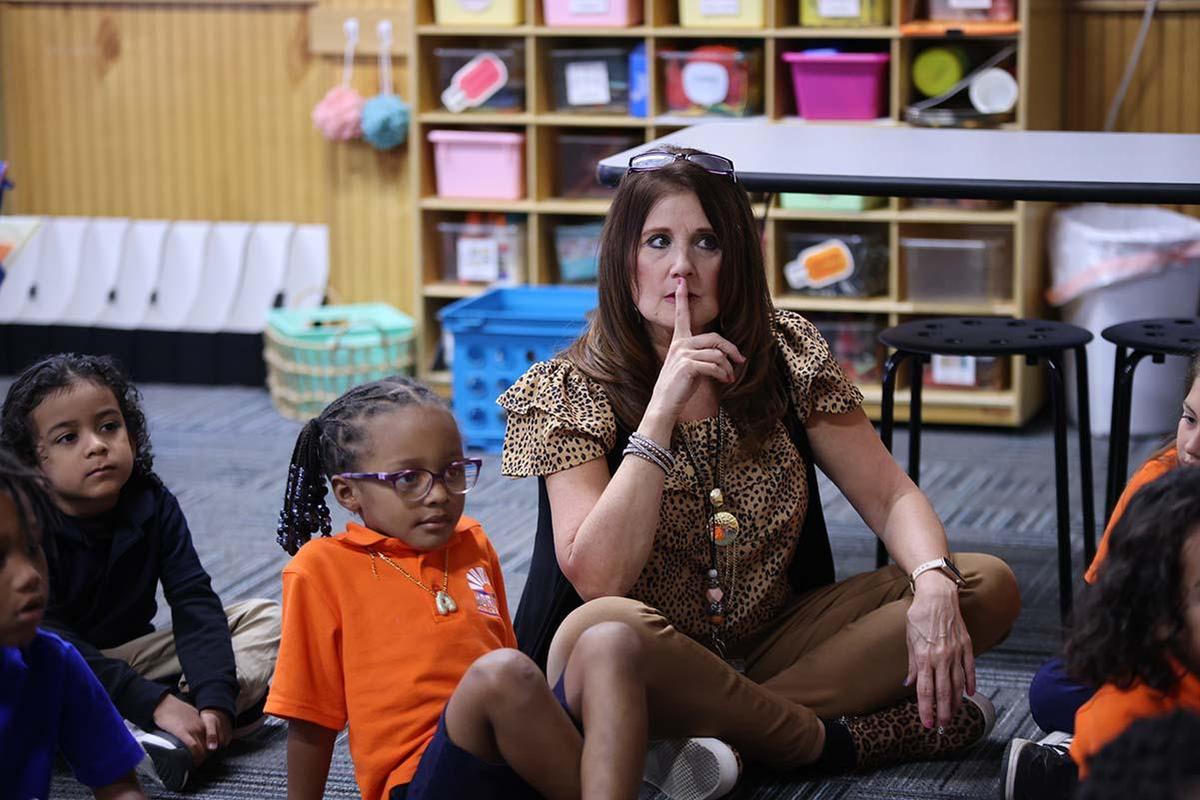 Horizon Science Academy Youngstown Teacher Working With Students