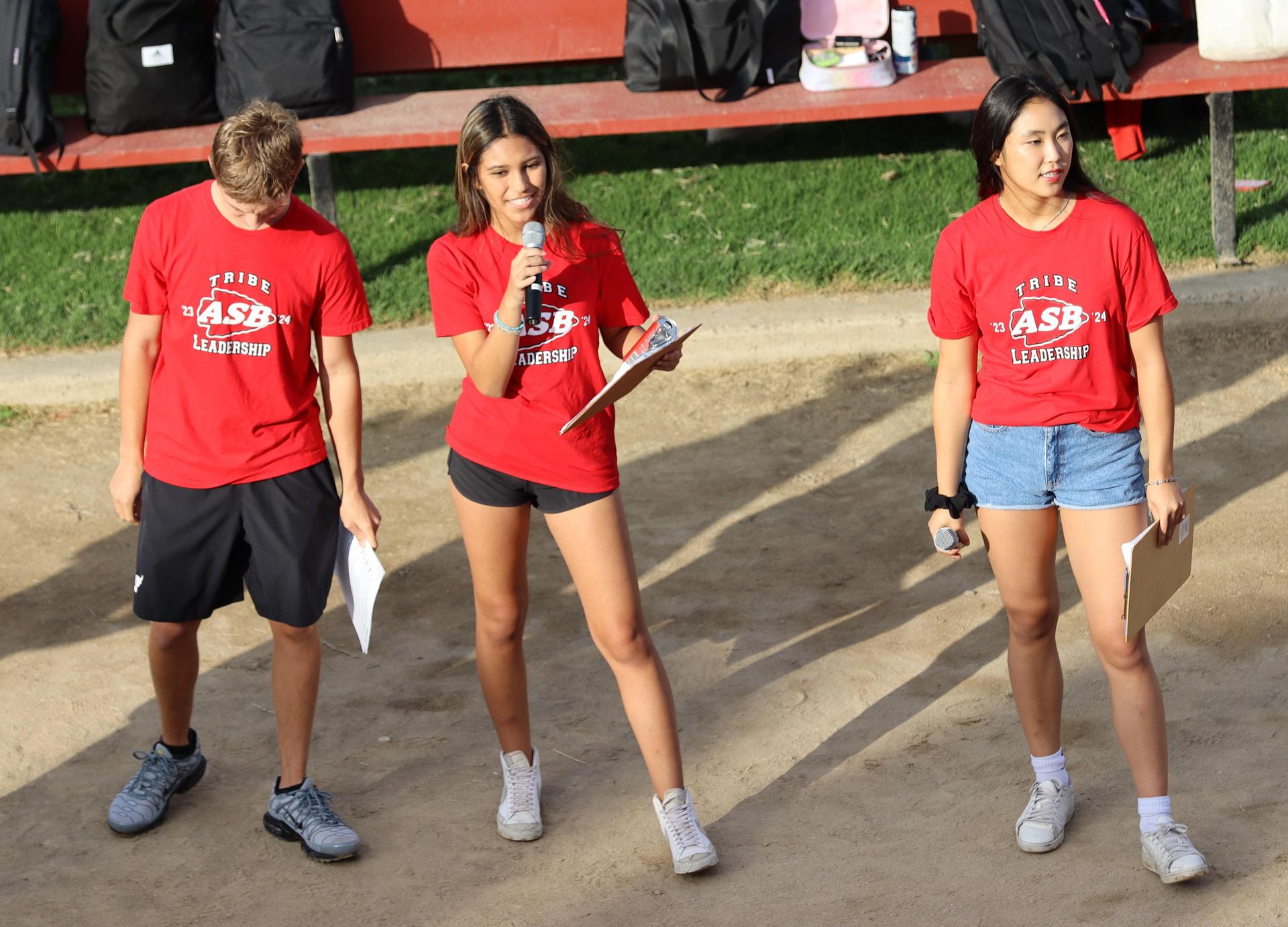 Students and staff enjoying the back to school rally