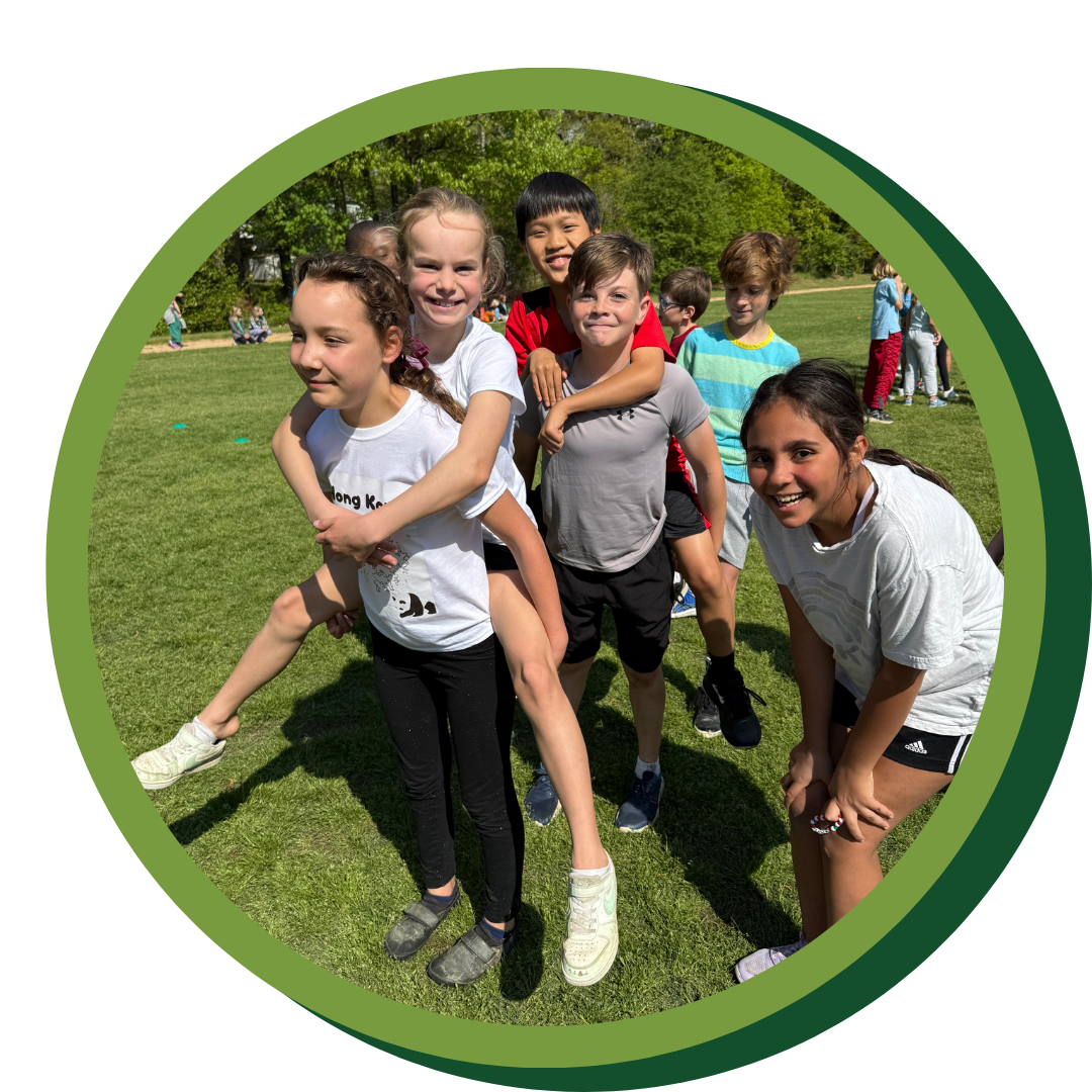 Upper Elementary students playing outside
