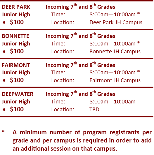STP Schedule High School