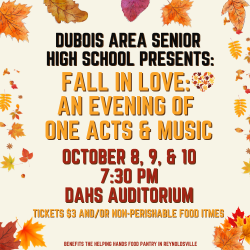 DAHS Presents Fall in Love: An Evening of One Acts and Music