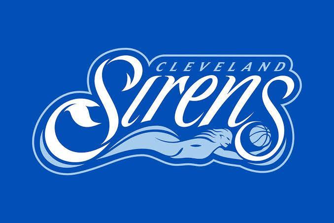 Cleveland Sirens logo with a blue background and stylized lettering.