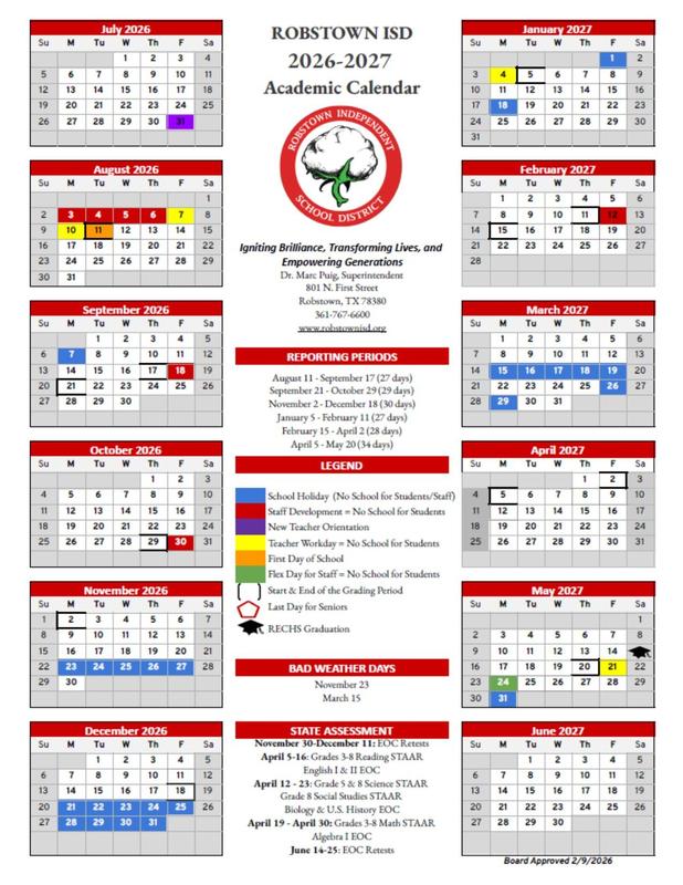 2026-2027 Academic Calendar