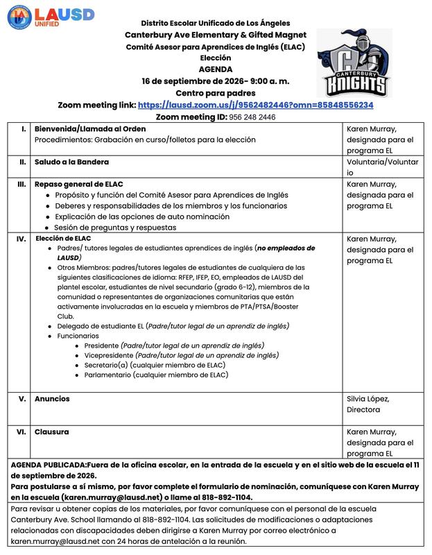 English Learner Advisory Committee
