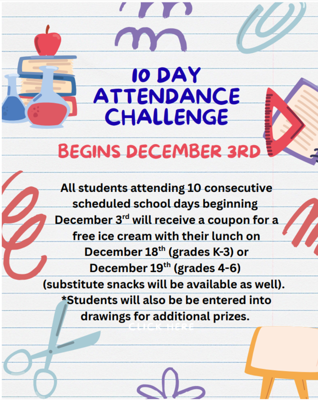 10 Day Attendance Challenge Flyer