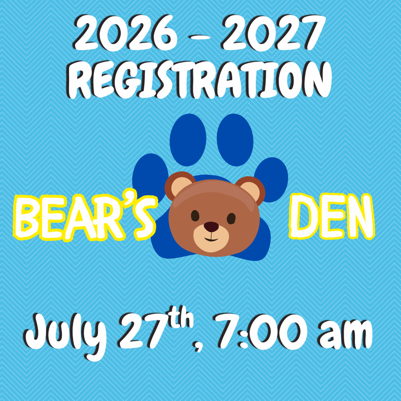 graphic for bears den registration