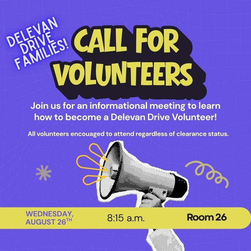 Volunteer Orientation Meeting: August 26, 2026 @ 8:15a Featured Photo