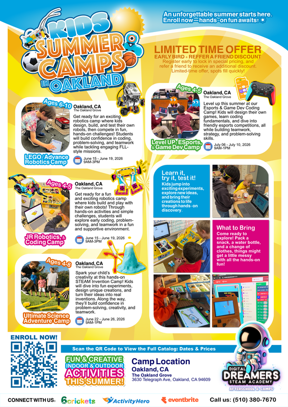 Summer Planning: Robotics, Science, and Coding Camps in Oakland