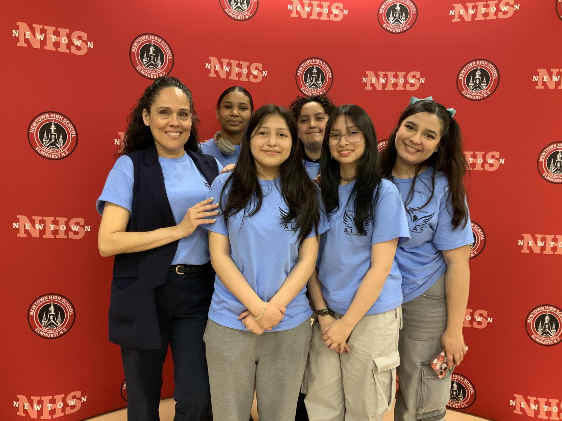 A.L.A.S. students posing together in uniform.
