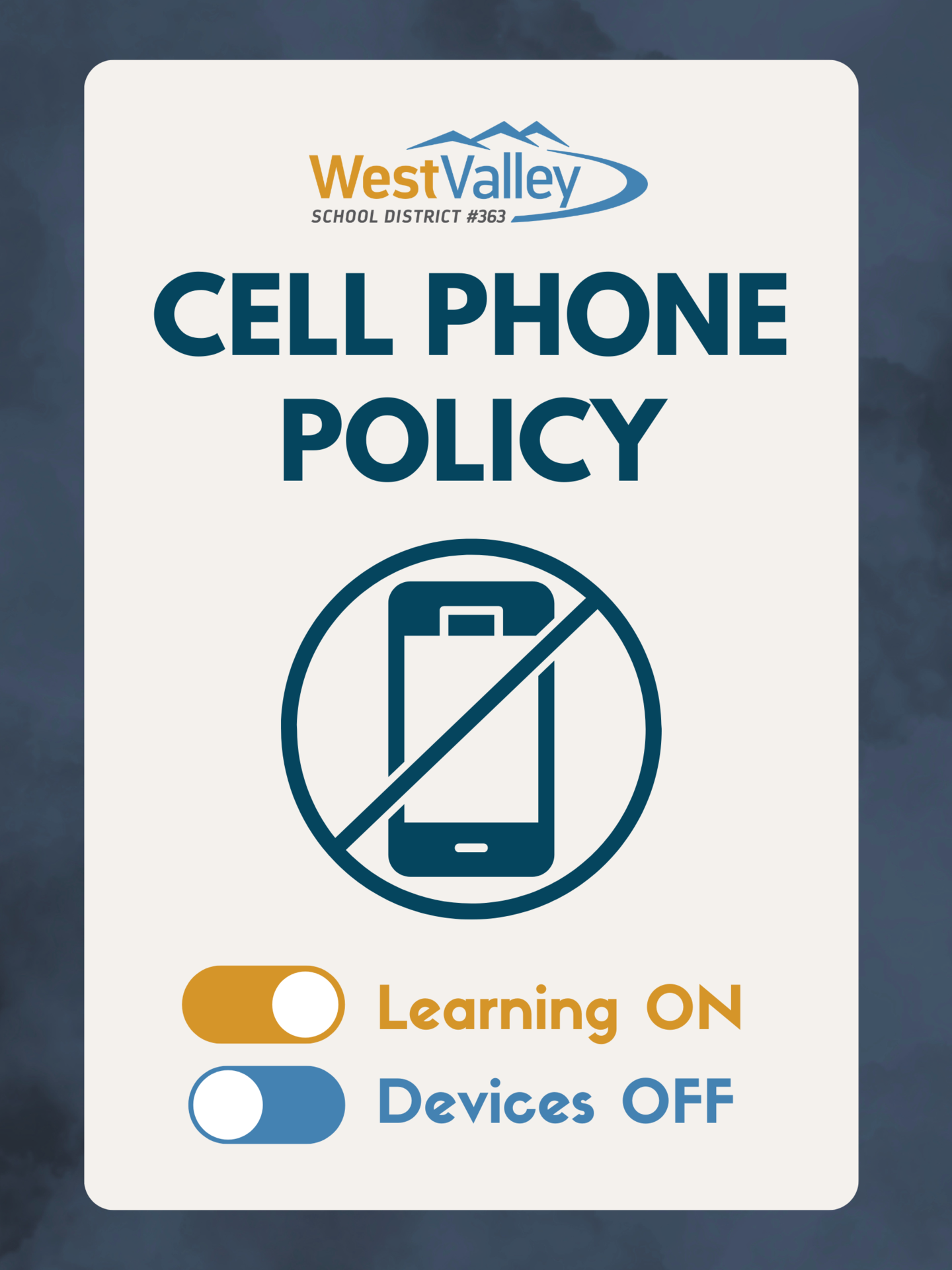 cell phone with line through it