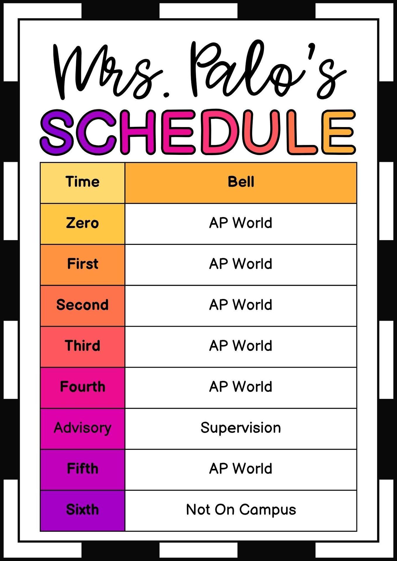 Schedule
