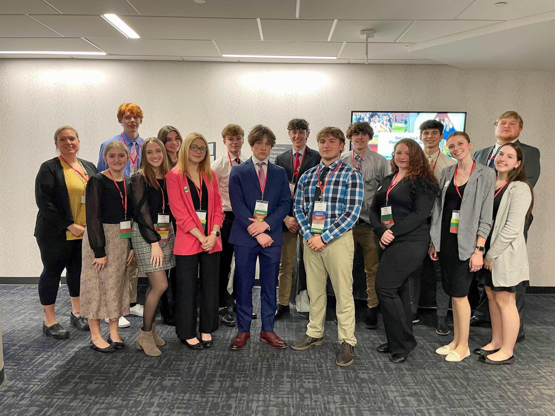 picture of the 2023 FBLA state leadership conference group members