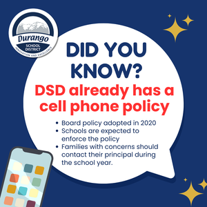 Graphic about cell phone policy