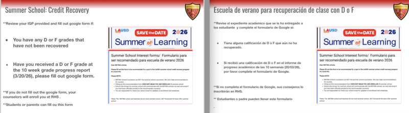 Summer School information