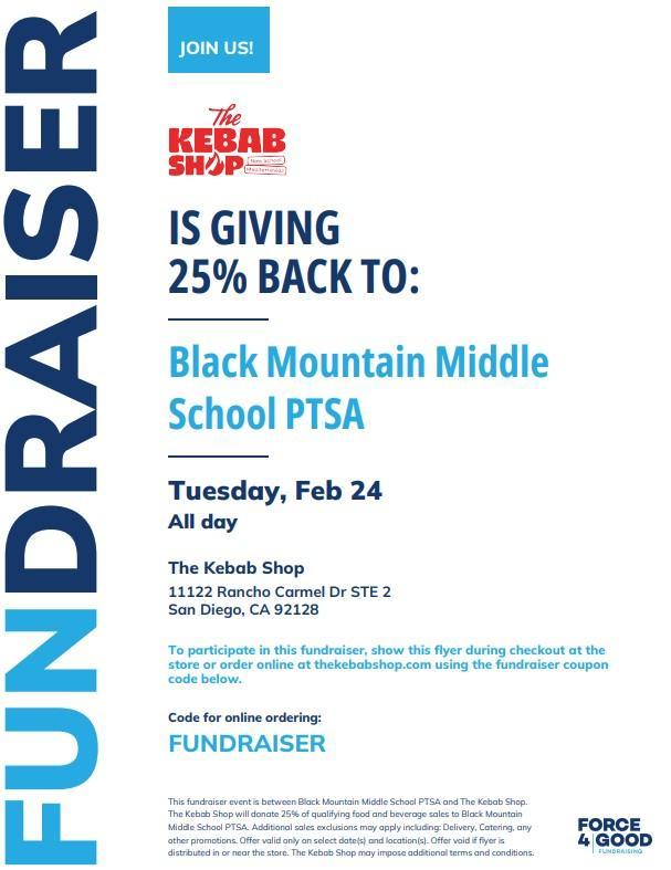 PTSA Fundraiser February 24, 2026
