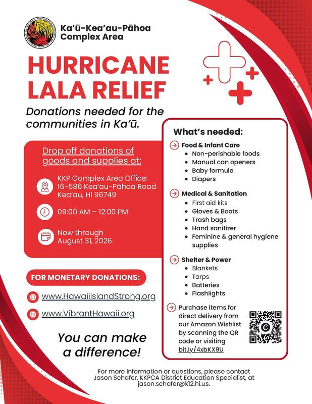 Hurricane Lala Relief for Ka'u Featured Photo