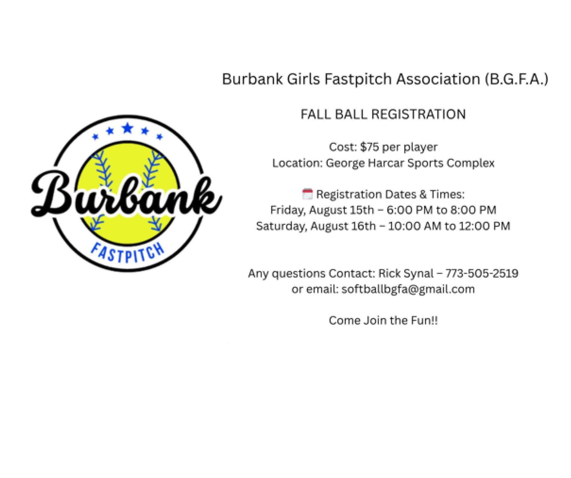 BGFA Fall Flyer
