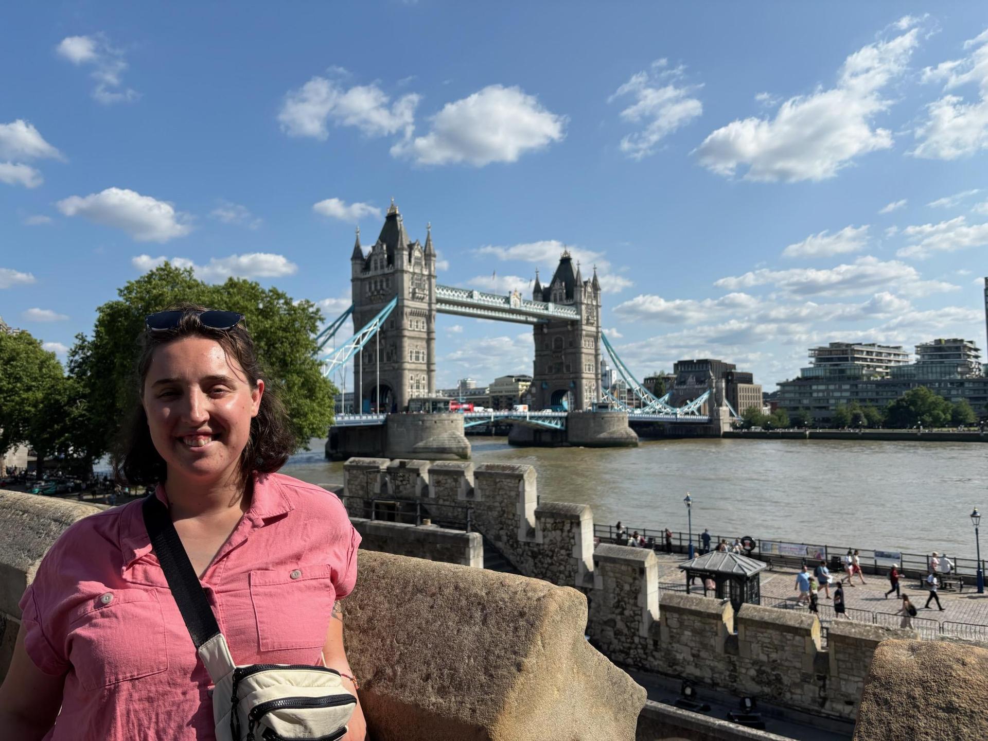 Katie Deming at the London Bridge 