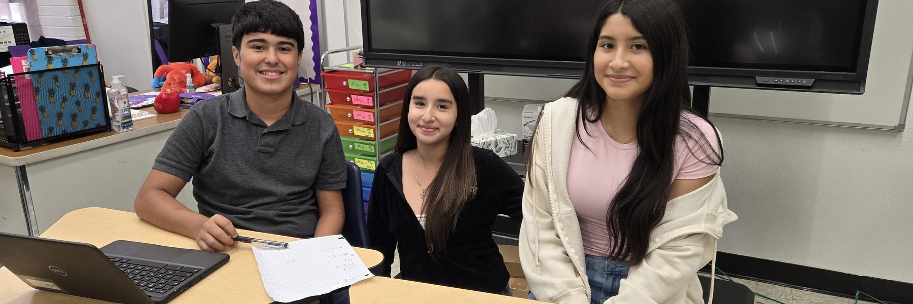 Students working together