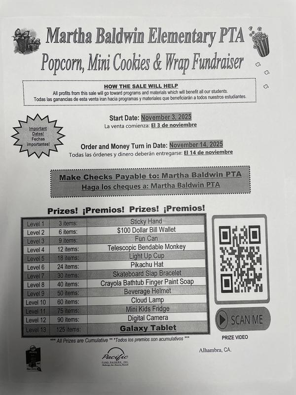 PTA Winter Fundraiser November 3rd - November 14th Featured Photo