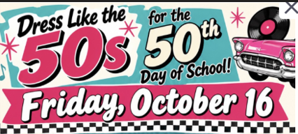 Dress like the 50s for the 50th day of school