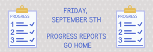 Progress Reports September 5th