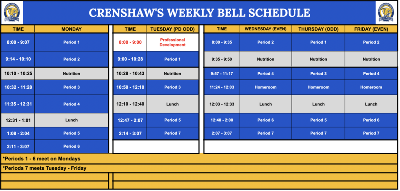 2021-2022 BELL SCHEDULE Featured Photo