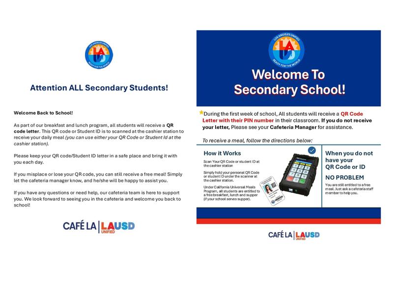 Update on LAUSD's free breakfast and lunch program Featured Photo