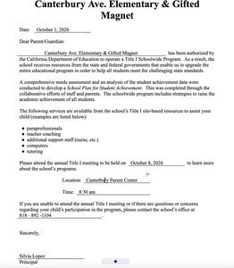 Title 1 Annual Meeting