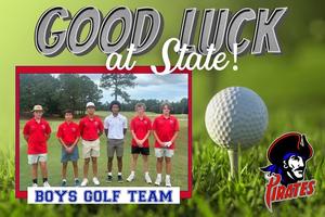 he boys golf team is headed up to Philadelphia, MS to compete in the State Golf Tournament!