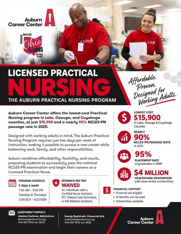 nursing flyer with smiling students