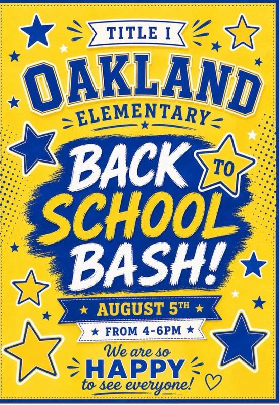 OES Back To School Bash Wednesday Aug  5,  2026 Thumbnail Image