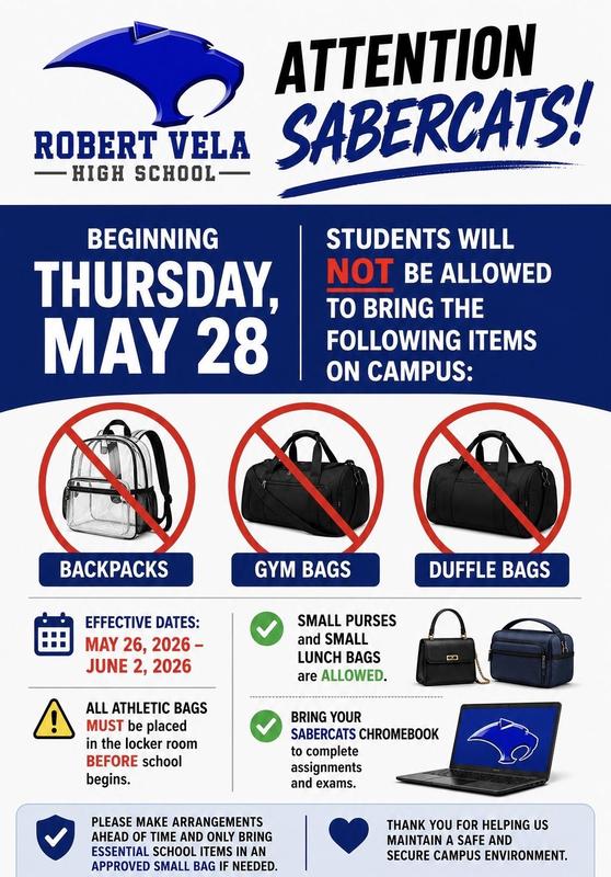 No backpacks