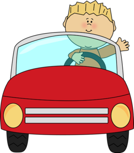 boy in car