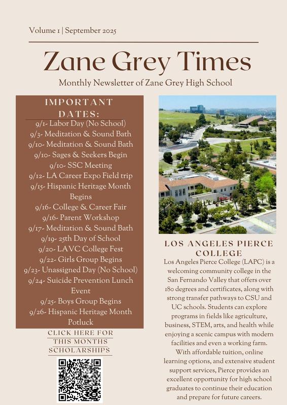 Zane Grey Newsletter Page 1