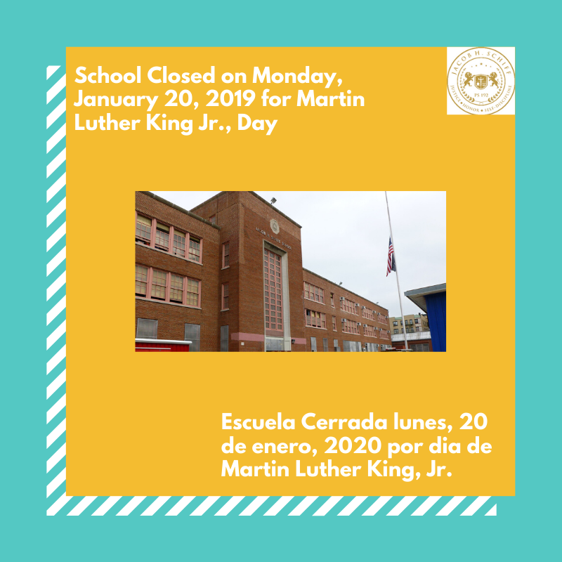 School Closure Sign in English and Spanish