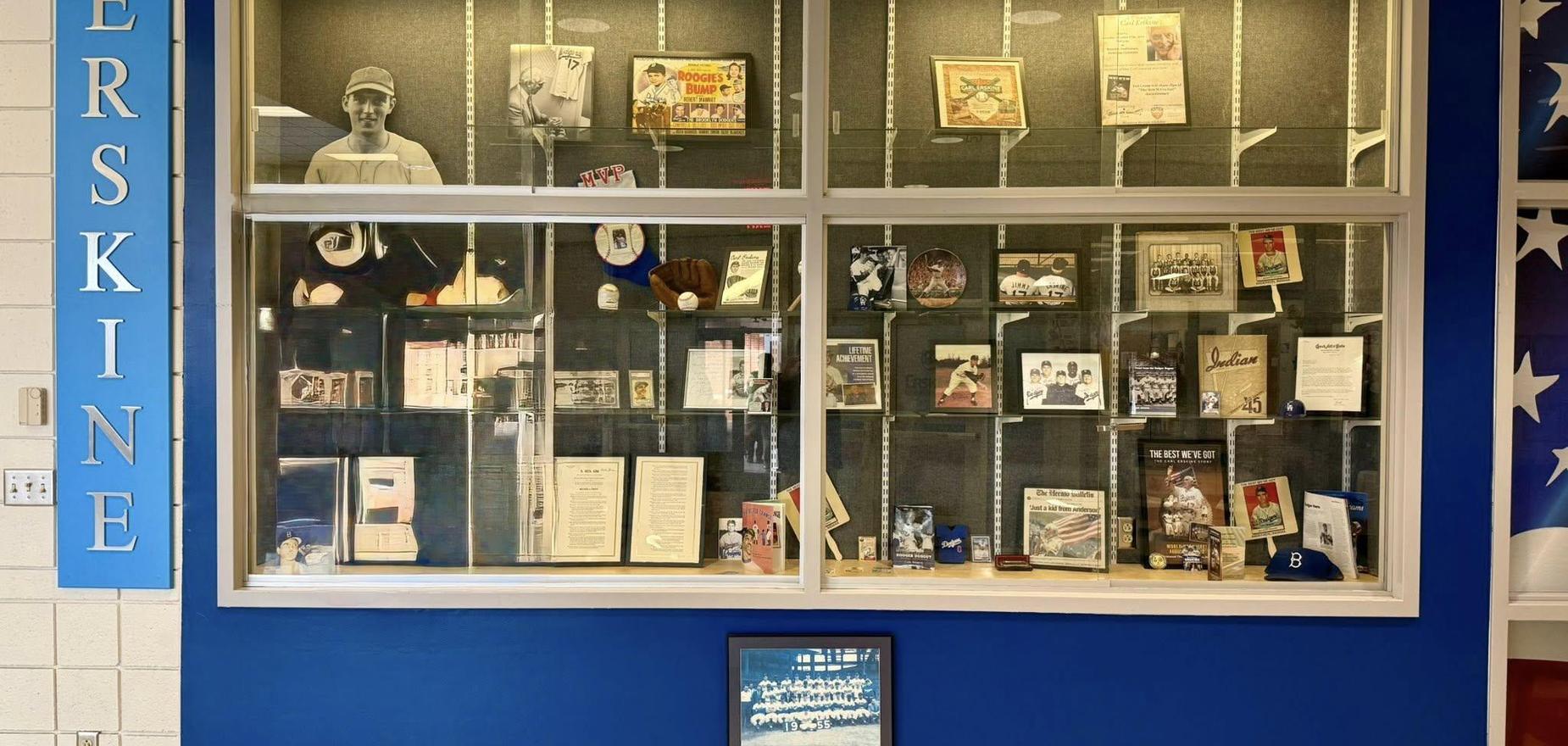 Carl Erskine Memorabilia Case
