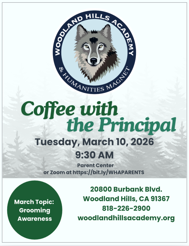 Coffee with the Principal - Tuesday, March 10, 2026 - 9:30 AM Featured Photo