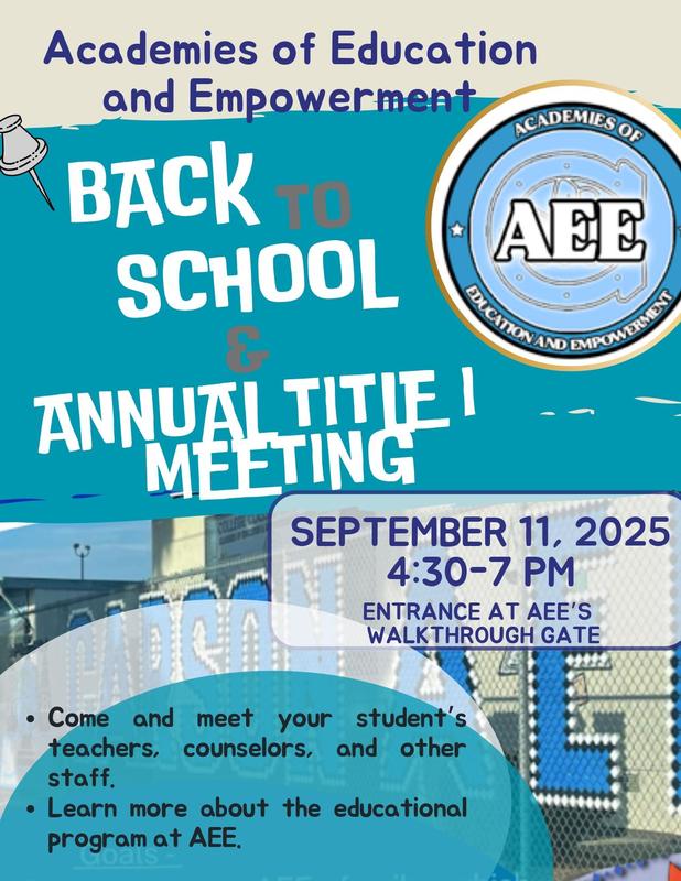 Back to School Night Information