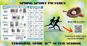 Spring Sports Picture Announcement