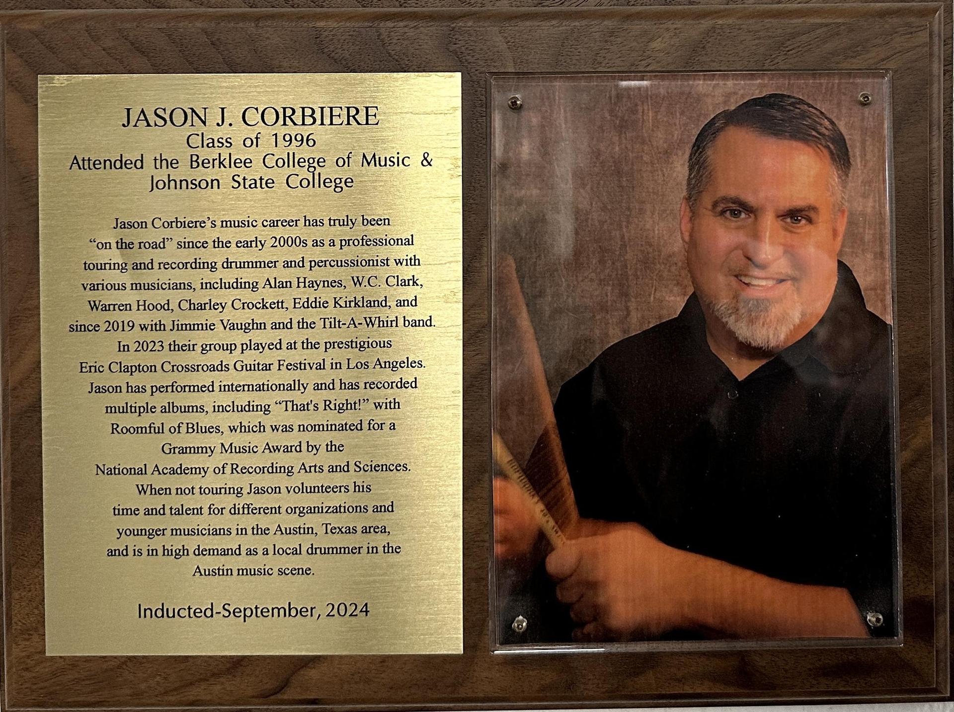 Jason Corbier Plaque