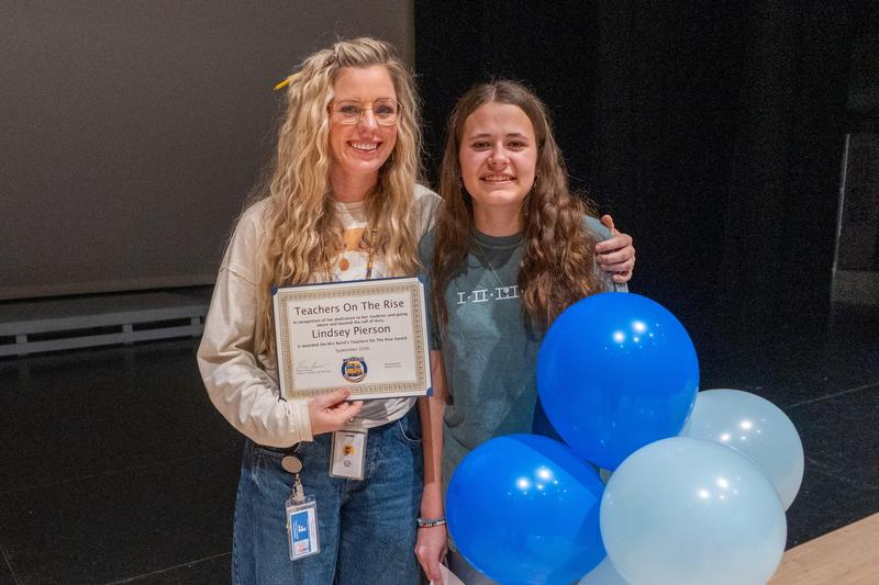Memorial High School Teacher as Mrs. Baird's Teacher on the Rise Recipient