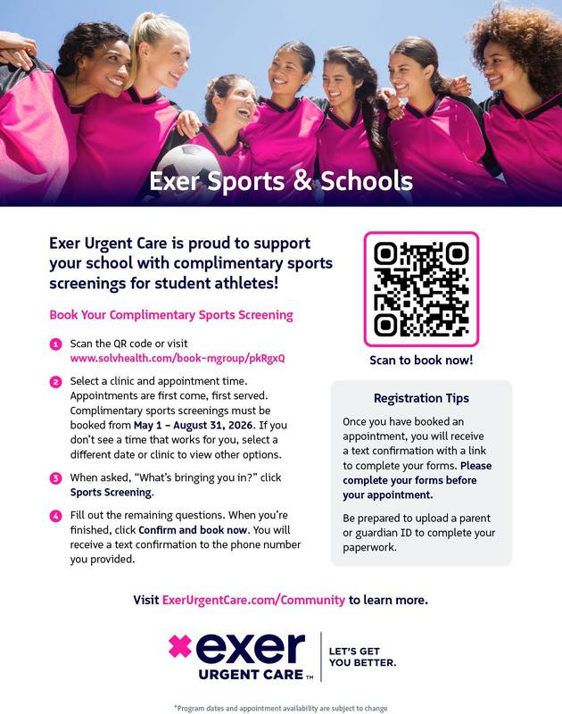 Exer Offering Complimentary Physicals for Student-Athletes