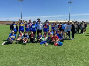 Group picture of Frenship High School Unified Team at area competition last year.